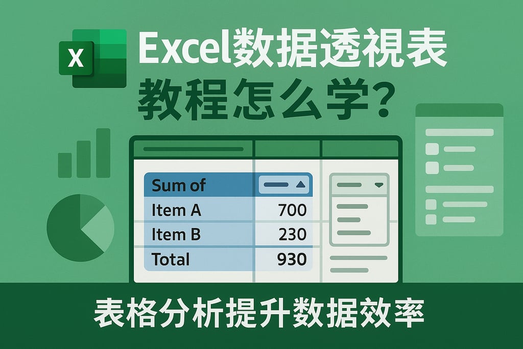 Excel数据透视表教程怎么学？表格分析提升数据效率