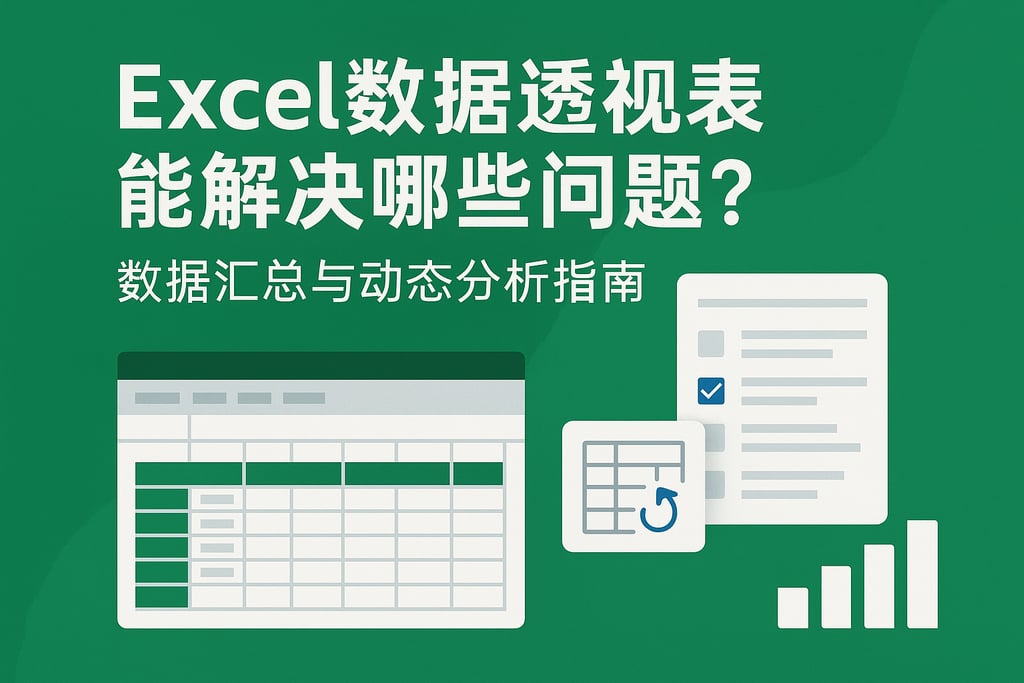 Excel数据透视表能解决哪些问题？数据汇总与动态分析指南