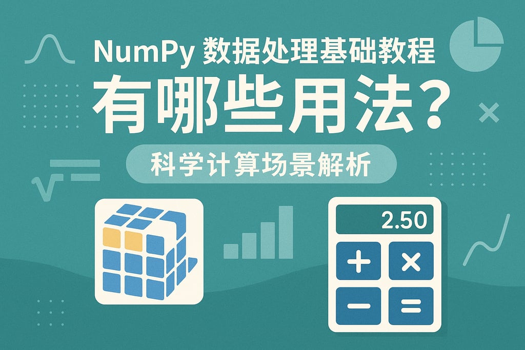 NumPy数据处理基础教程有哪些用法？科学计算场景解析