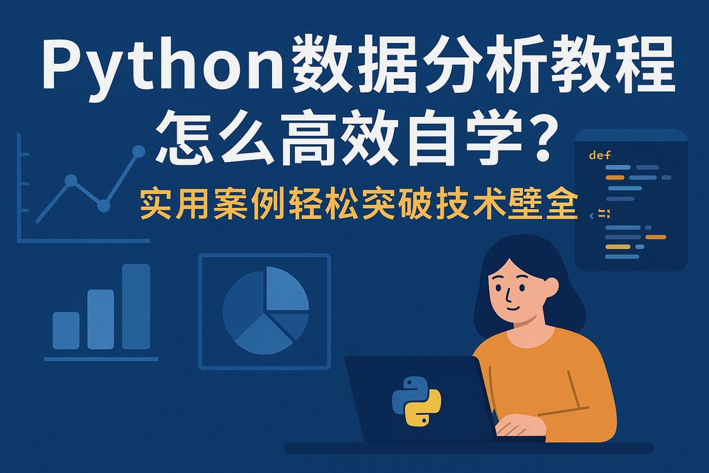 Python数据分析教程怎么高效自学？实用案例轻松突破技术壁垒