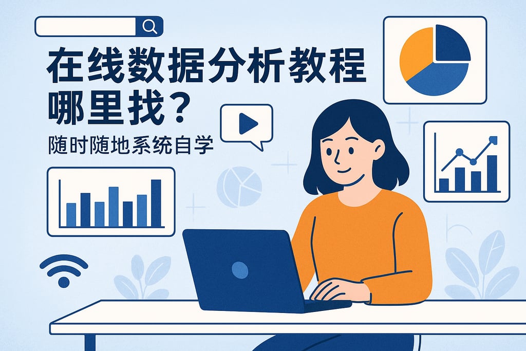 在线数据分析教程哪里找？随时随地系统自学