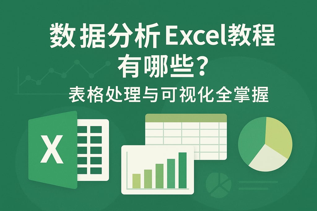 数据分析Excel教程有哪些？表格处理与可视化全掌握