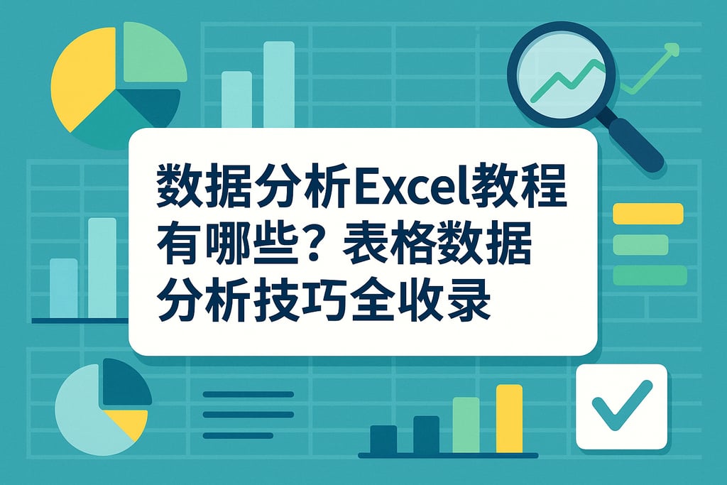 数据分析Excel教程有哪些？表格数据分析技巧全收录