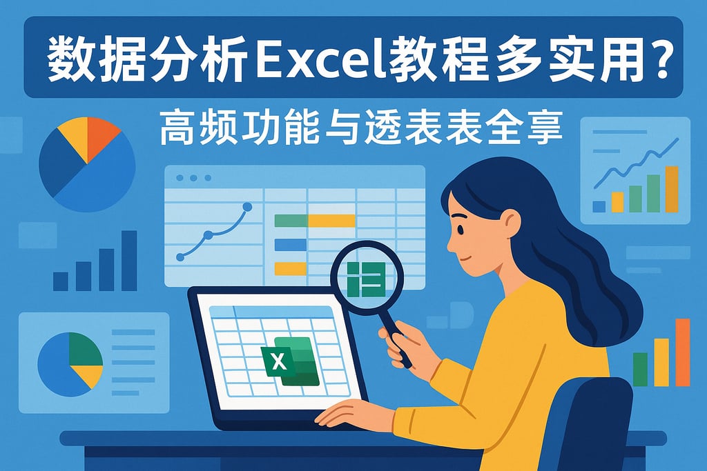 数据分析Excel教程有多实用？高频函数与透视表全掌握