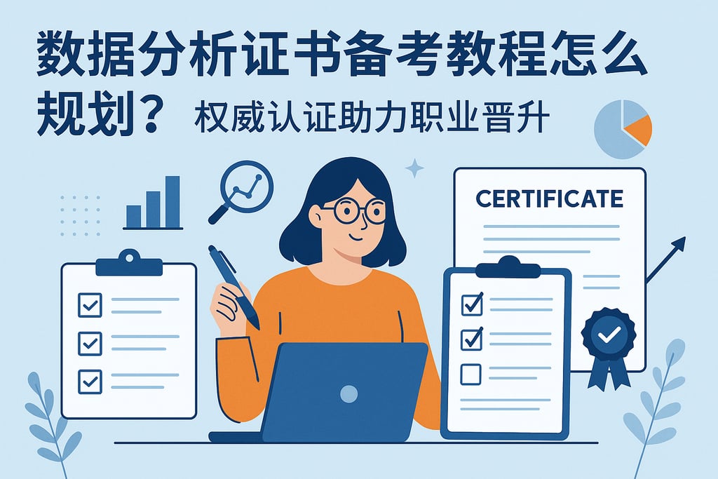 数据分析证书备考教程怎么规划？权威认证助力职业晋升