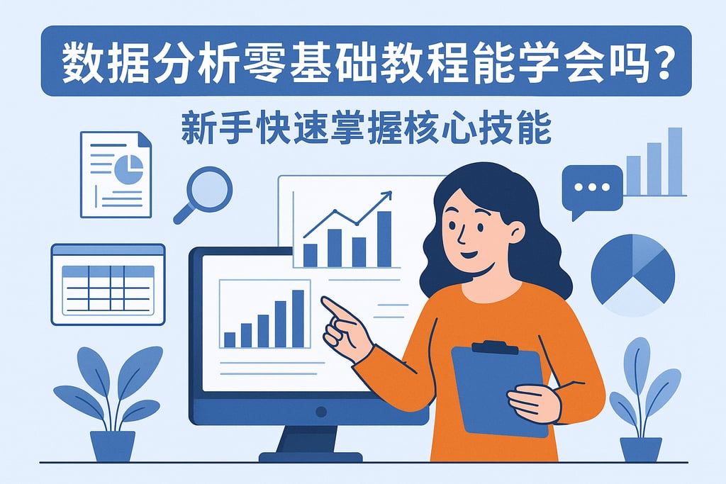 数据分析零基础教程能学会吗？新手快速掌握核心技能