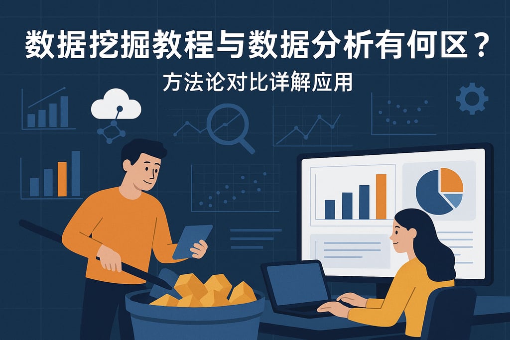 数据挖掘教程和数据分析有何区别？方法论对比详解应用