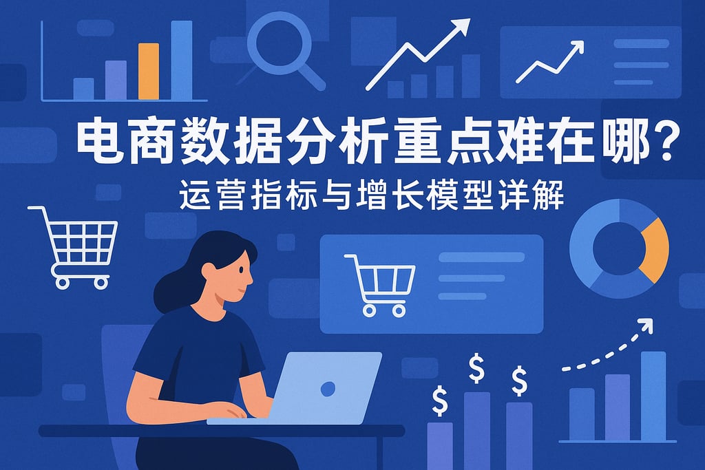 电商数据分析重点难在哪？运营指标与增长模型详解