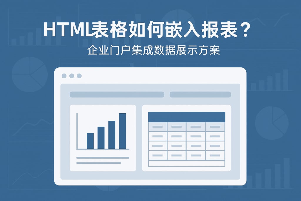 HTMLTable如何嵌入报表？企业门户集成数据展示方案
