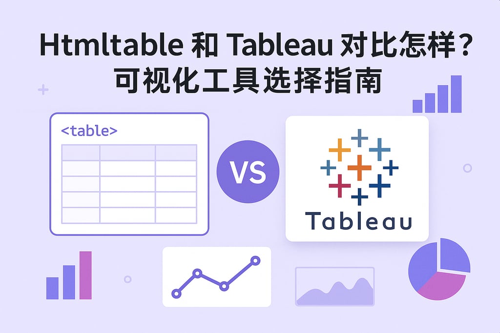 Htmltable和Tableau对比怎样？可视化工具选择指南