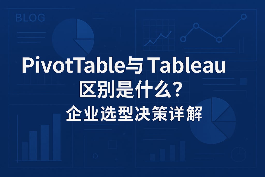PivotTable与Tableau区别是什么？企业选型决策详解