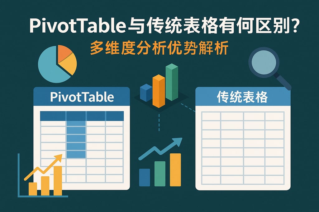 Pivotable与传统表格有何区别？多维度分析优势解析