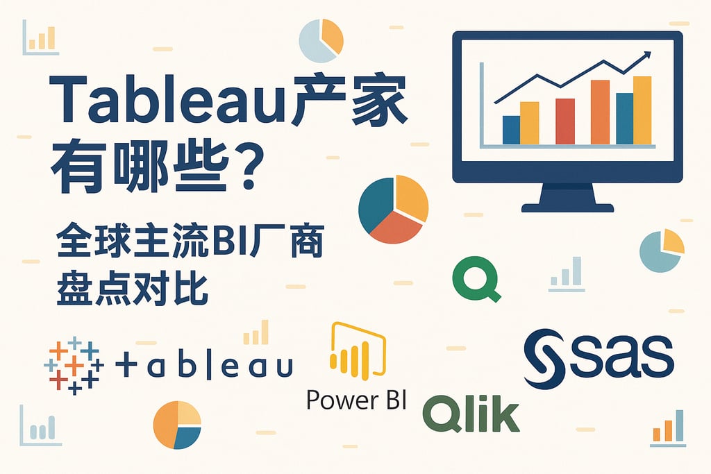 Tableau产家有哪些？全球主流BI厂商盘点对比。