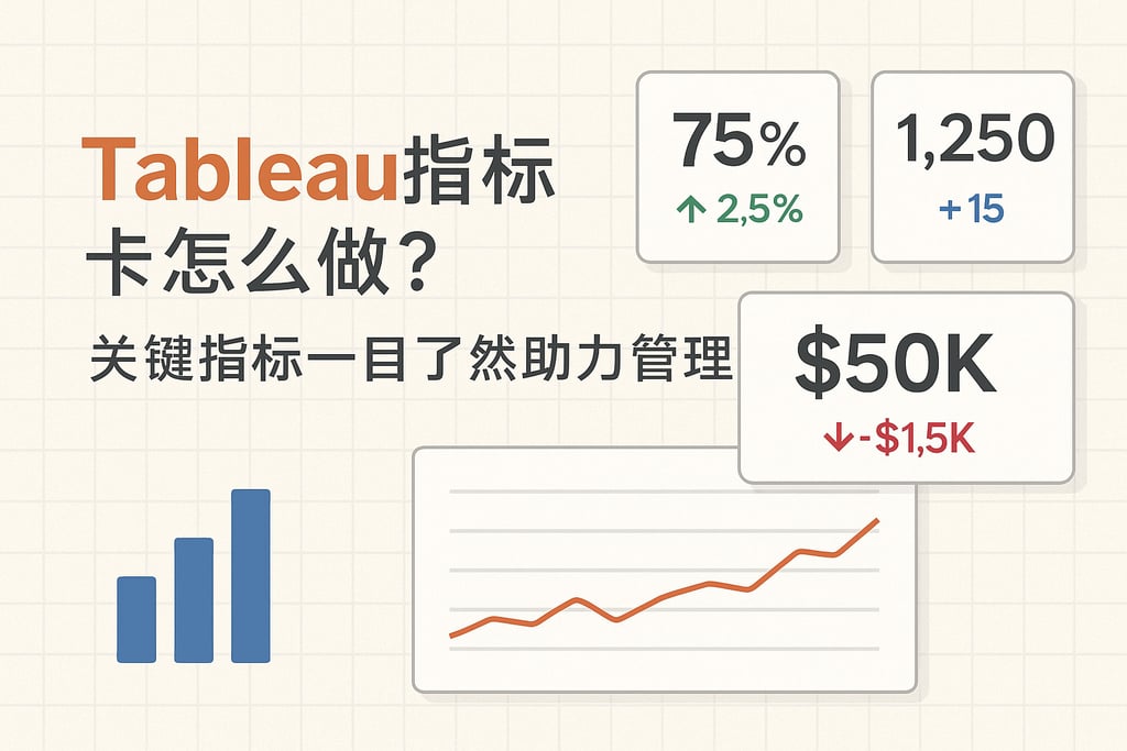 Tableau指标卡怎么做？关键指标一目了然助力管理。