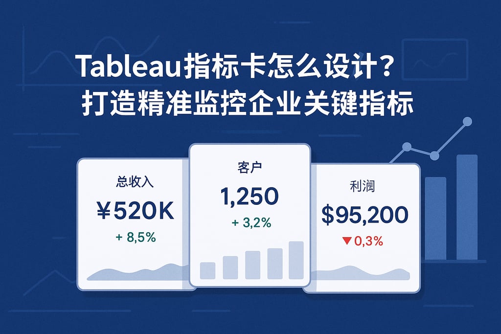 Tableau指标卡怎么设计？打造精准监控企业关键指标