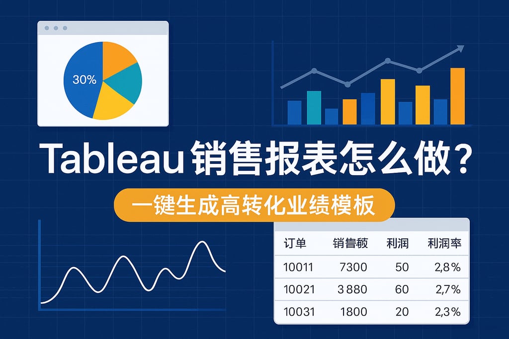 Tableau销售报表怎么做？一键生成高转化业绩模板