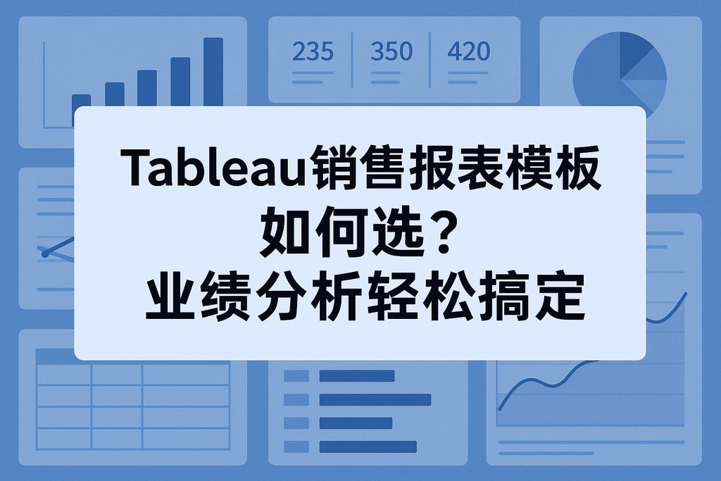 Tableau销售报表模板如何选？业绩分析轻松搞定。