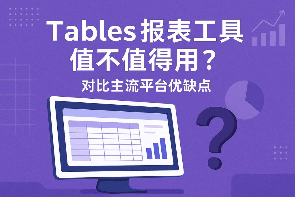 Tables报表工具值不值得用？对比主流平台优缺点