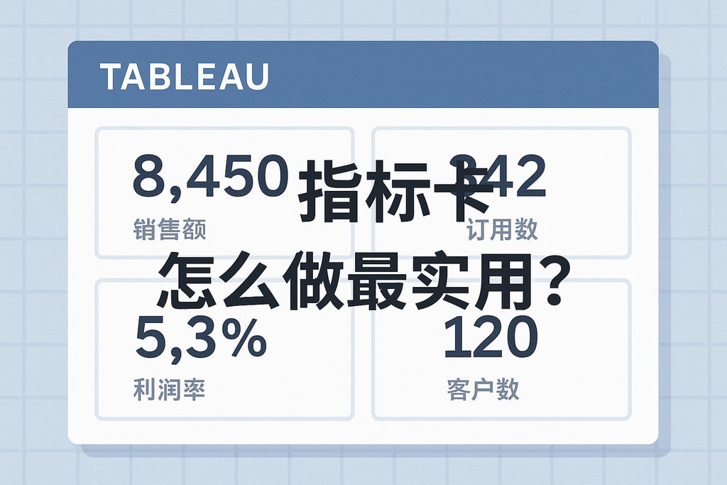 tableau指标卡怎么做最实用？关键指标一目了然