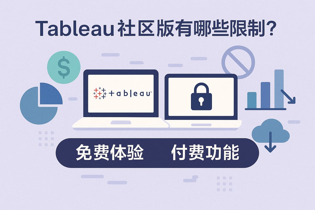tableau社区版有哪些限制？免费体验与付费功能对比