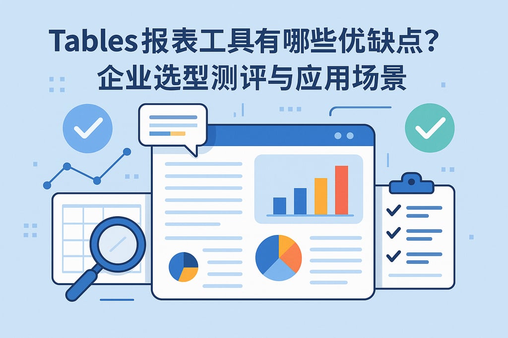 tables报表工具有哪些优缺点？企业选型测评与应用场景