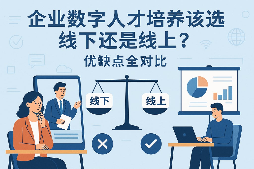 企业数字人才培养该选线下还是线上？优缺点全对比
