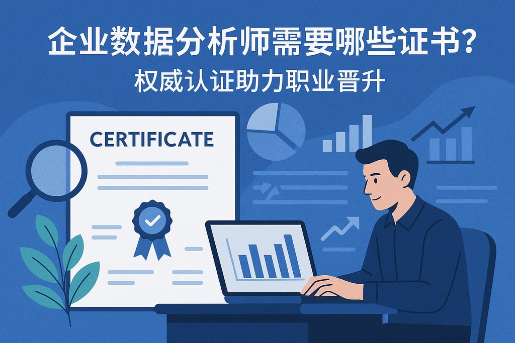 企业数据分析师需要哪些证书？权威认证助力职业晋升