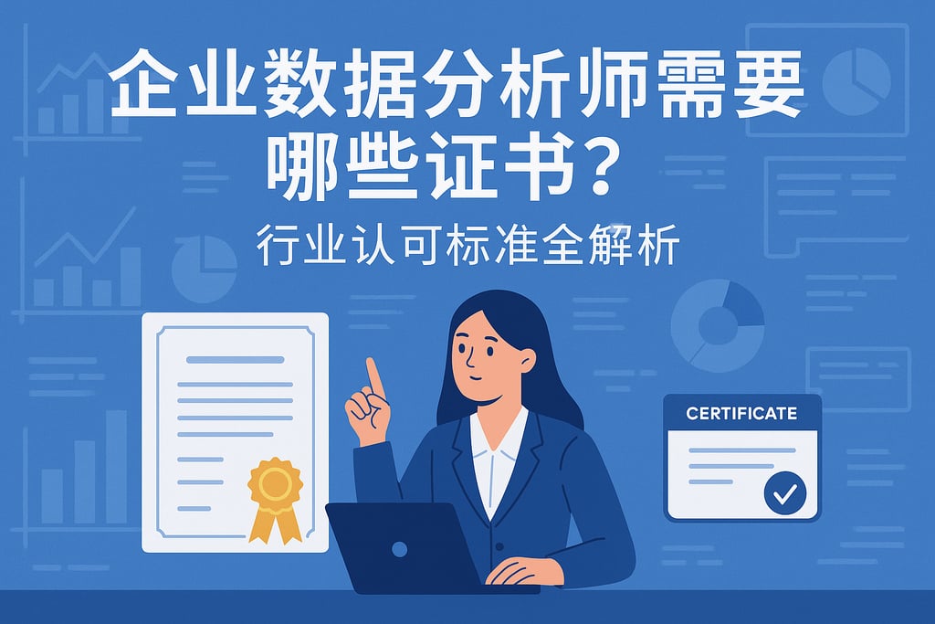 企业数据分析师需要哪些证书？行业认可标准全解析