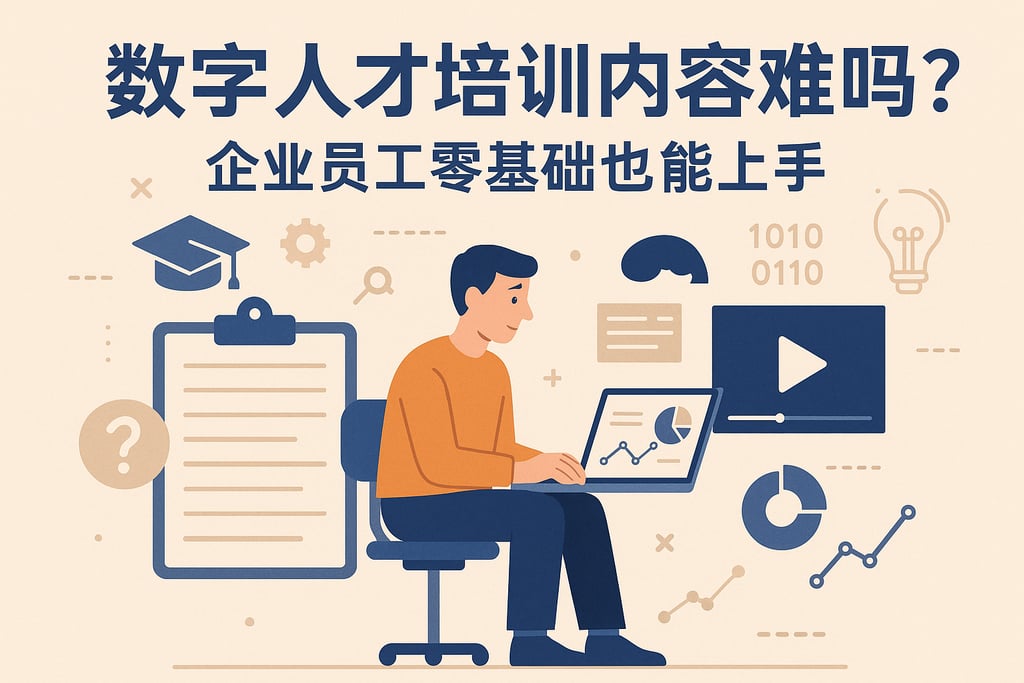 数字人才培训内容难吗？企业员工零基础也能上手
