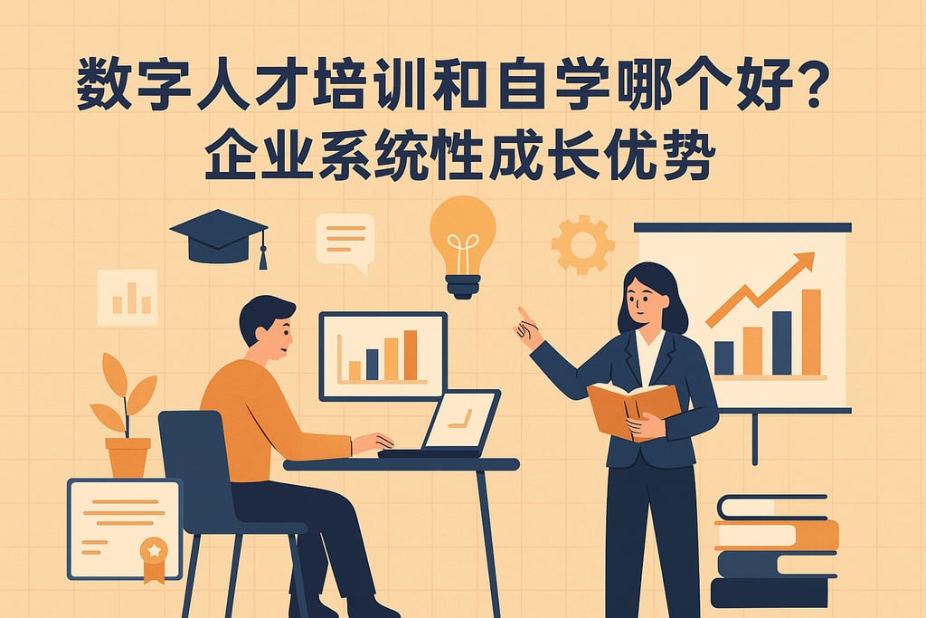 数字人才培训和自学哪个好？企业系统性成长优势