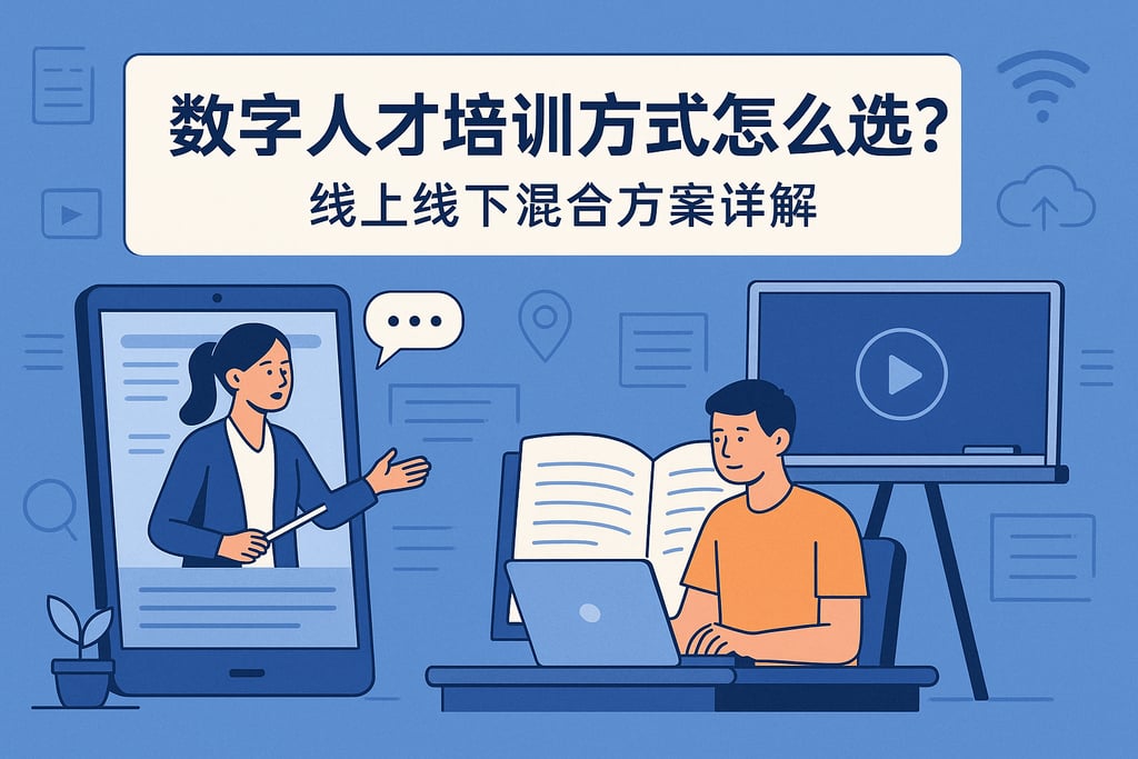 数字人才培训方式怎么选？线上线下混合方案详解