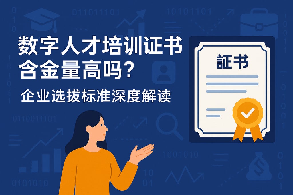 数字人才培训证书含金量高吗？企业选拔标准深度解读