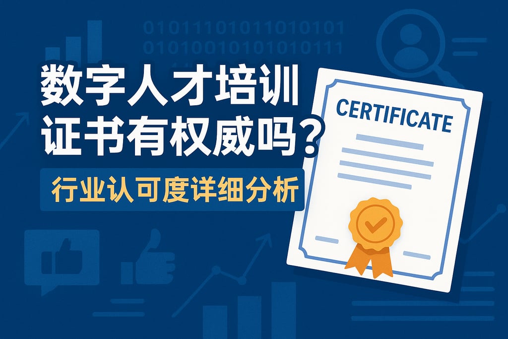 数字人才培训证书有权威吗？行业认可度详细分析