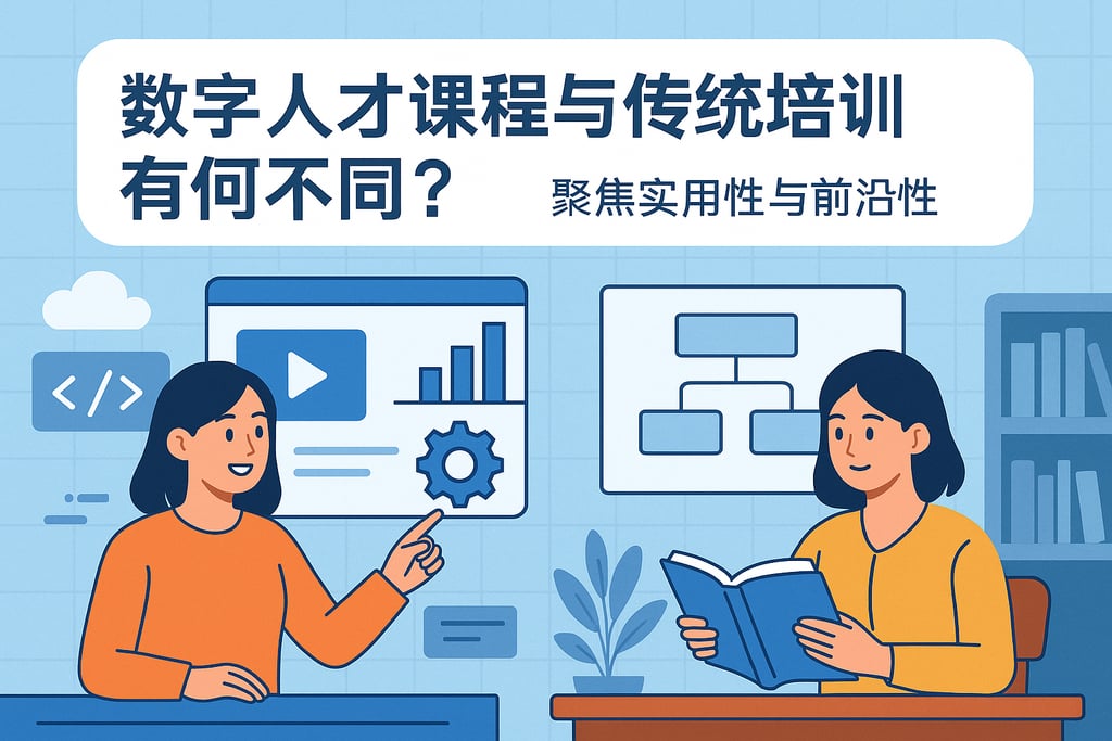 数字人才课程与传统培训有何不同？聚焦实用性与前沿性