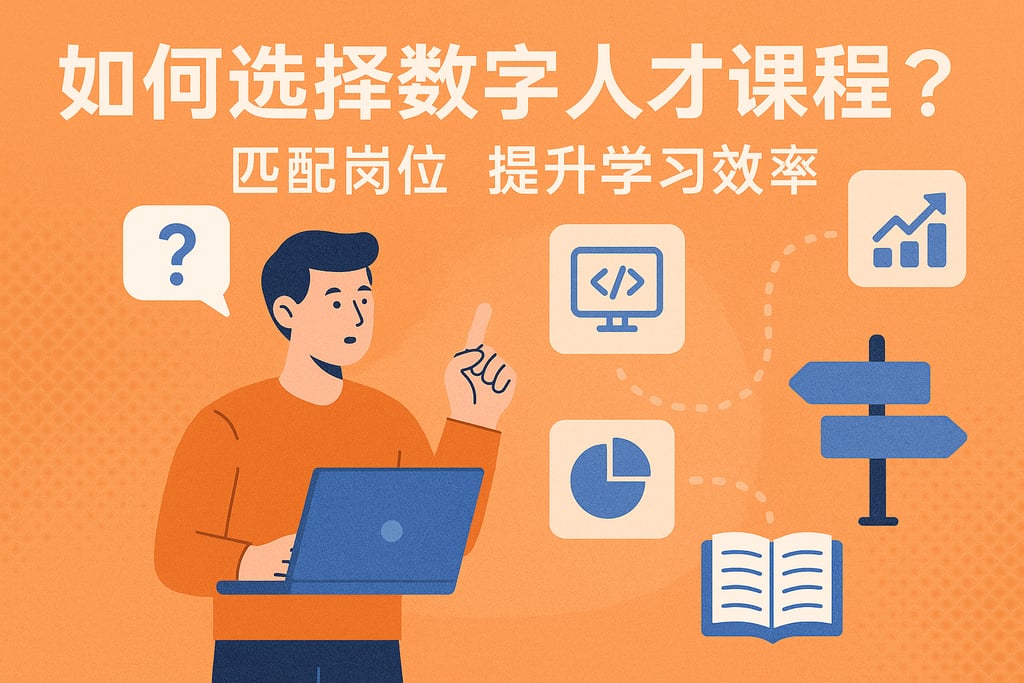 数字人才课程如何选择方向？匹配岗位提升学习效率