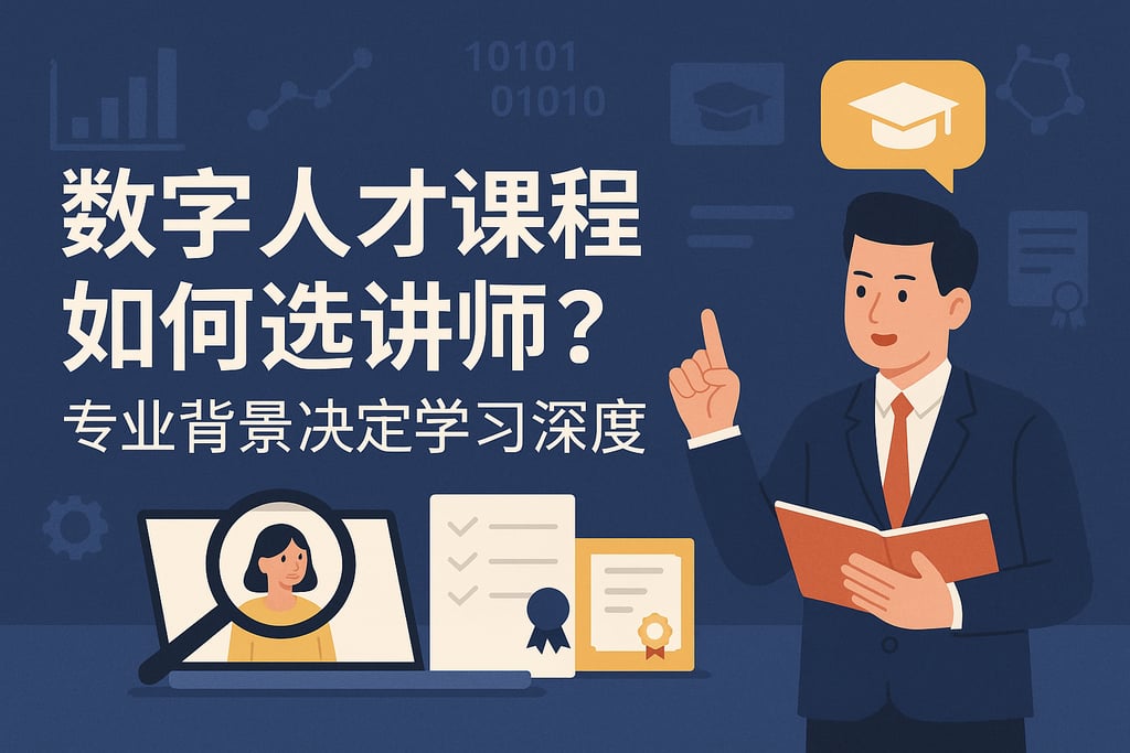 数字人才课程如何选讲师？专业背景决定学习深度
