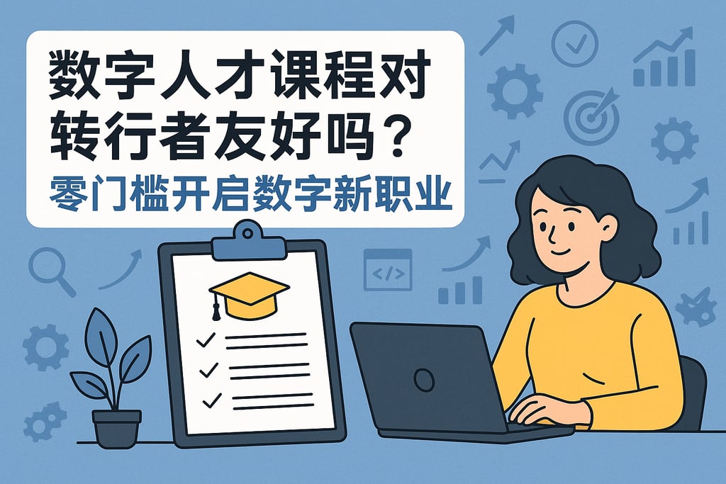数字人才课程对转行者友好吗？零门槛开启数字新职业