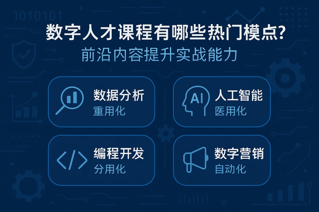 数字人才课程有哪些热门模块？前沿内容提升实战能力