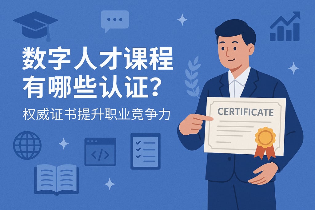 数字人才课程有哪些认证？权威证书提升职业竞争力