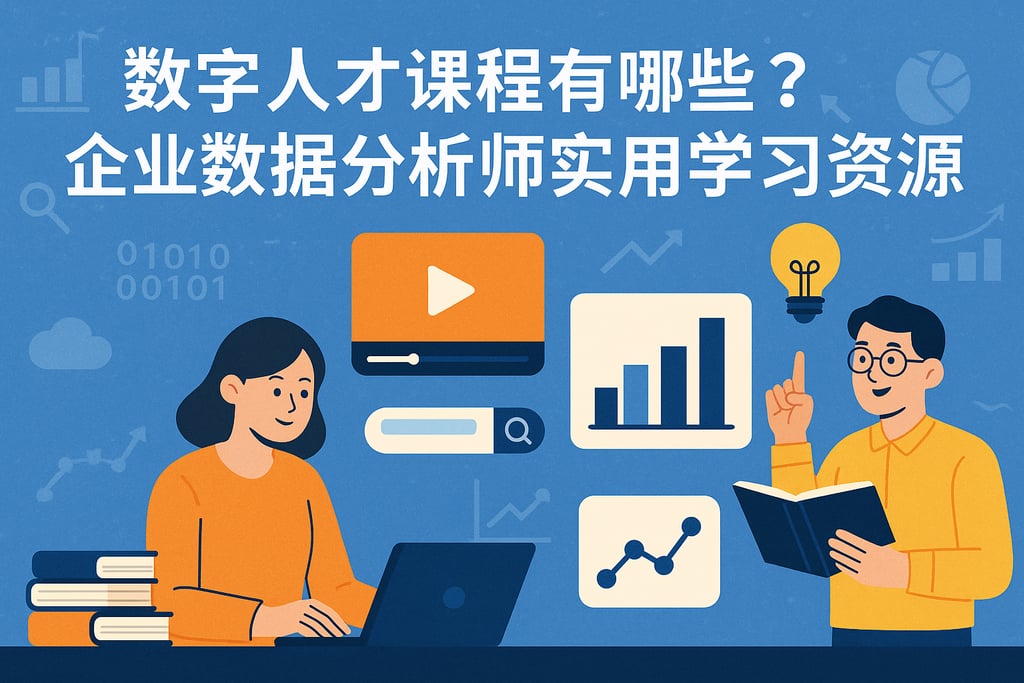 数字人才课程有哪些？企业数据分析师实用学习资源