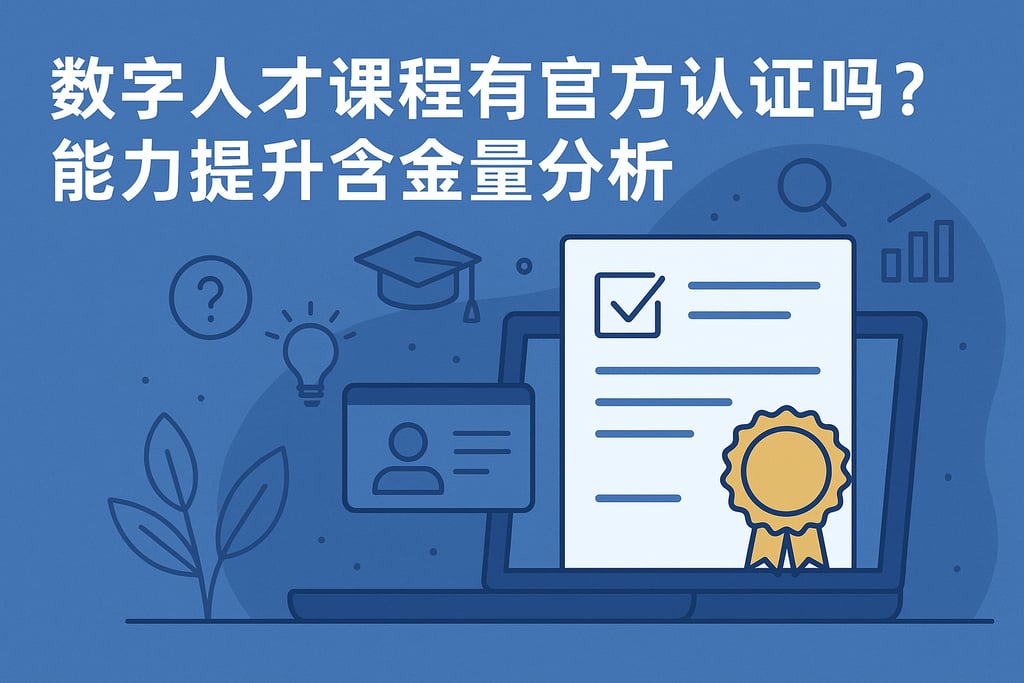 数字人才课程有官方认证吗？能力提升含金量分析