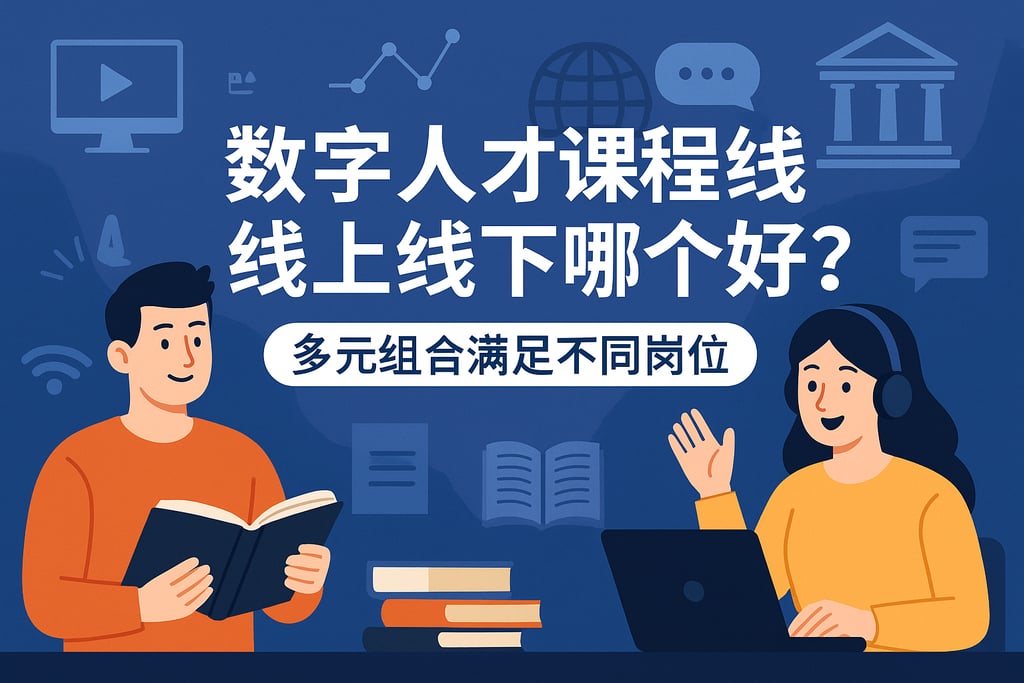 数字人才课程线上线下哪个好？多元组合满足不同岗位