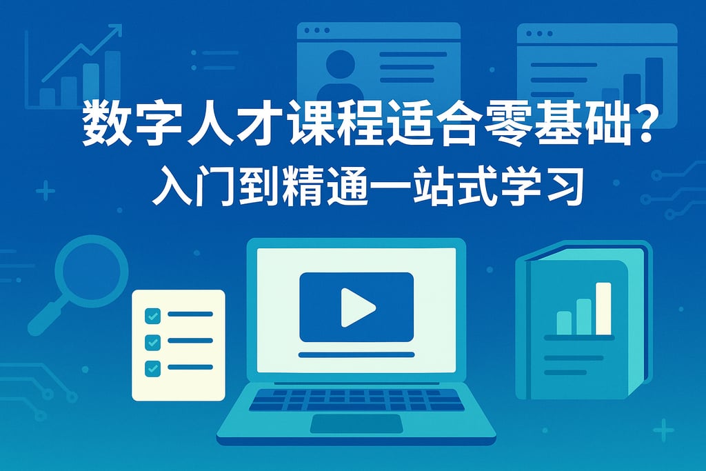 数字人才课程适合零基础吗？入门到精通一站式学习