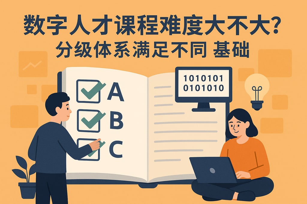 数字人才课程难度大不大？分级体系满足不同基础