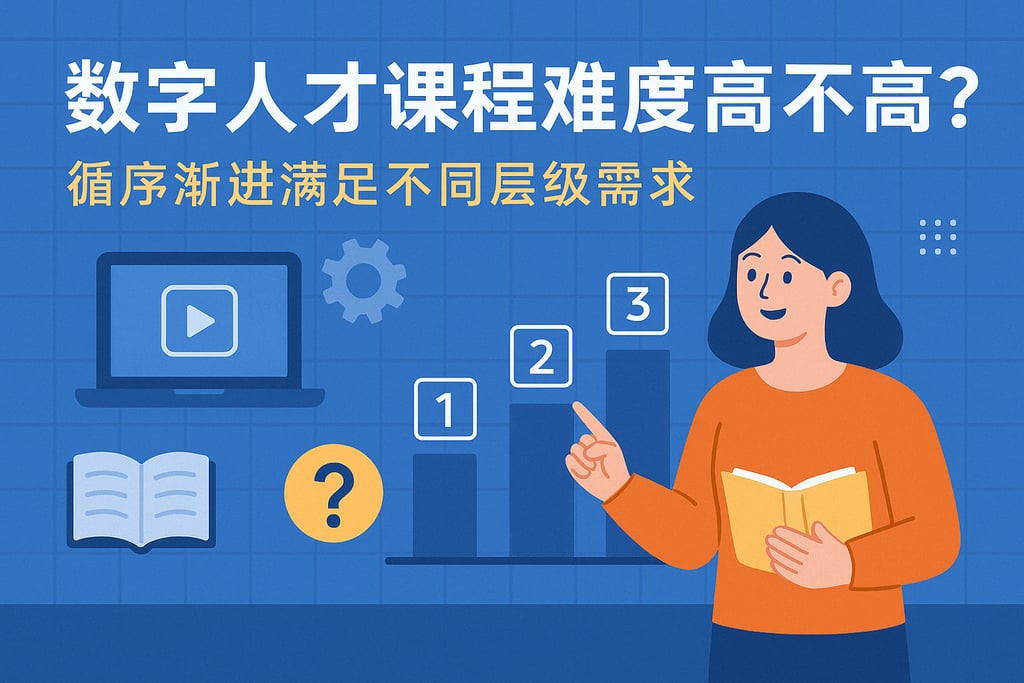 数字人才课程难度高不高？循序渐进满足不同层级需求