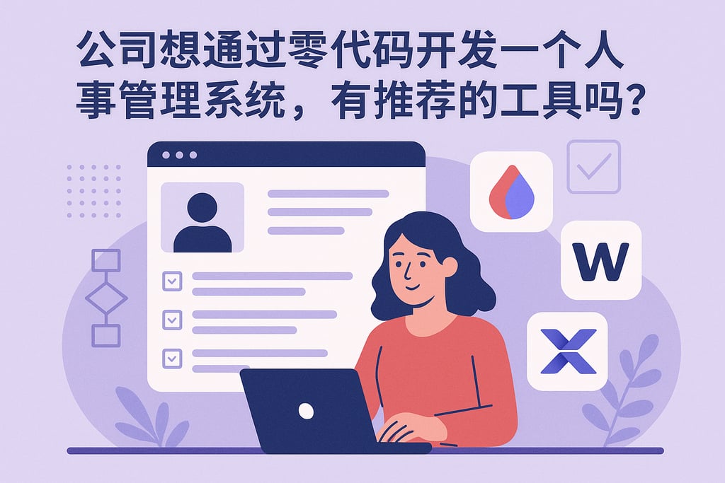公司想通过零代码开发一个人事管理系统，有推荐的工具吗？