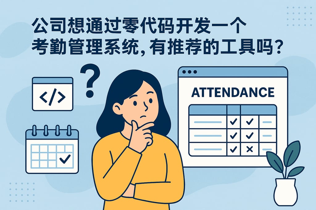 公司想通过零代码开发一个考勤管理系统，有推荐的工具吗？