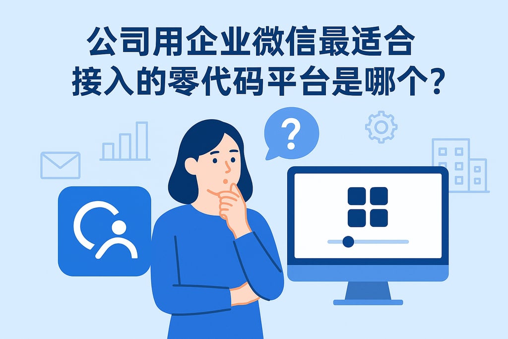 公司用企业微信，最适合接入的零代码平台是哪个？