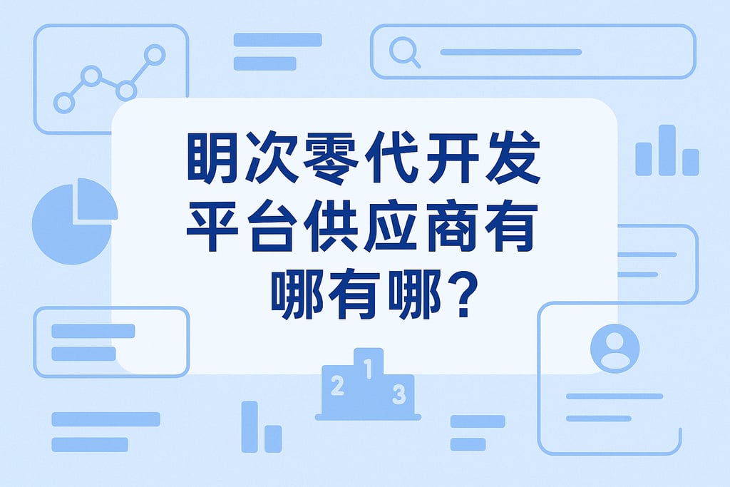 目前零代码开发平台供应商有哪些排行？