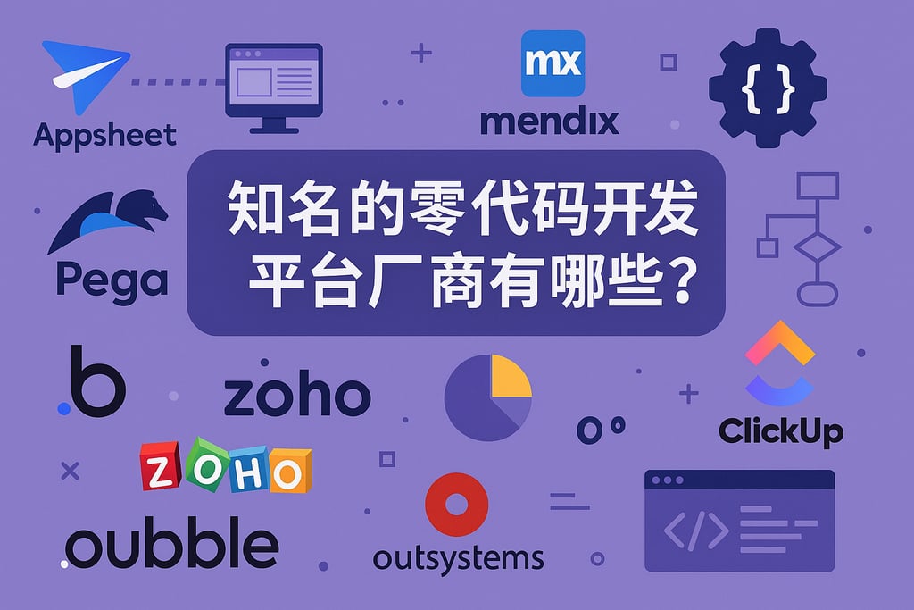 知名的零代码开发平台厂商有哪些？